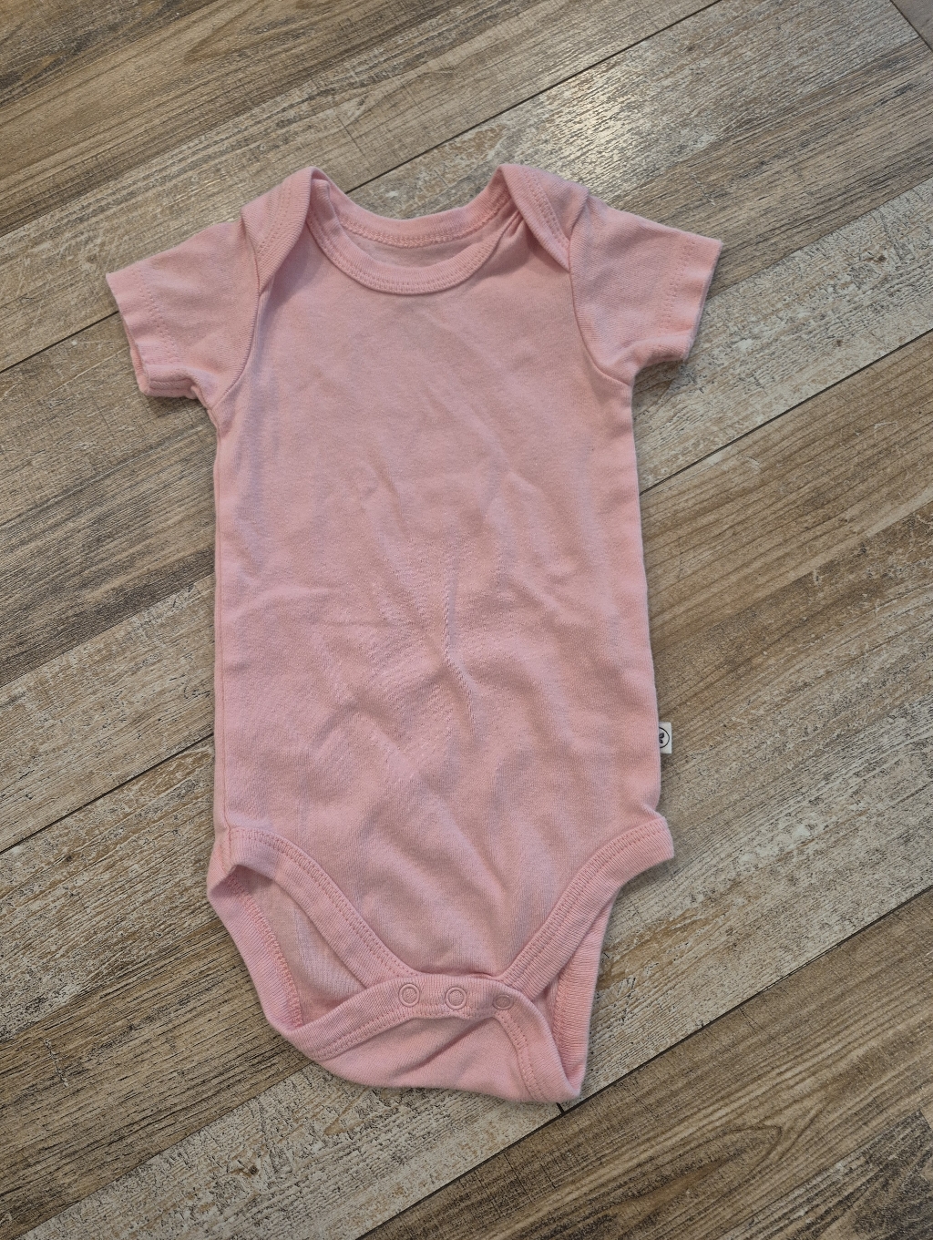 Soft Pink Honest Onesie, Size 0-3 Months